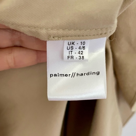 PALMER//HARDING Spicy Asymmetric Draped Poplin Midi Skirt | Size 4/6 - Picture 7 of 10